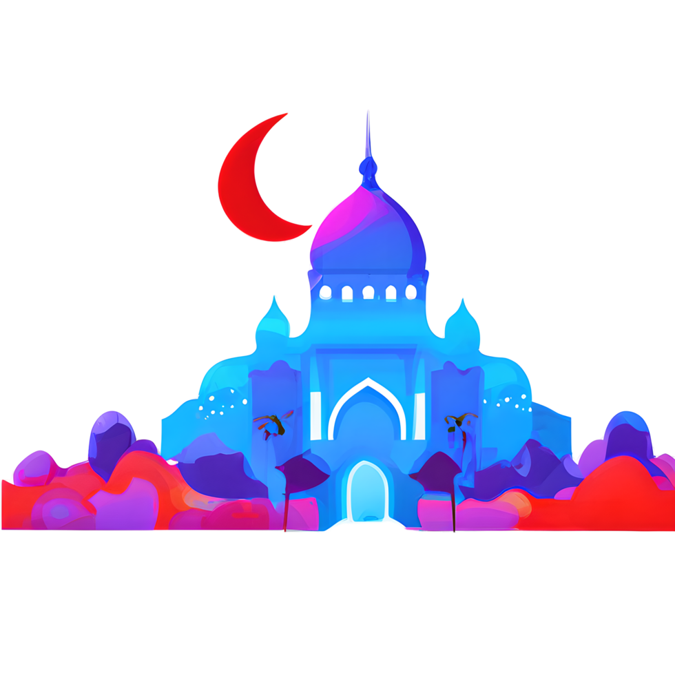 festlig eid mubarak lutning illustration png