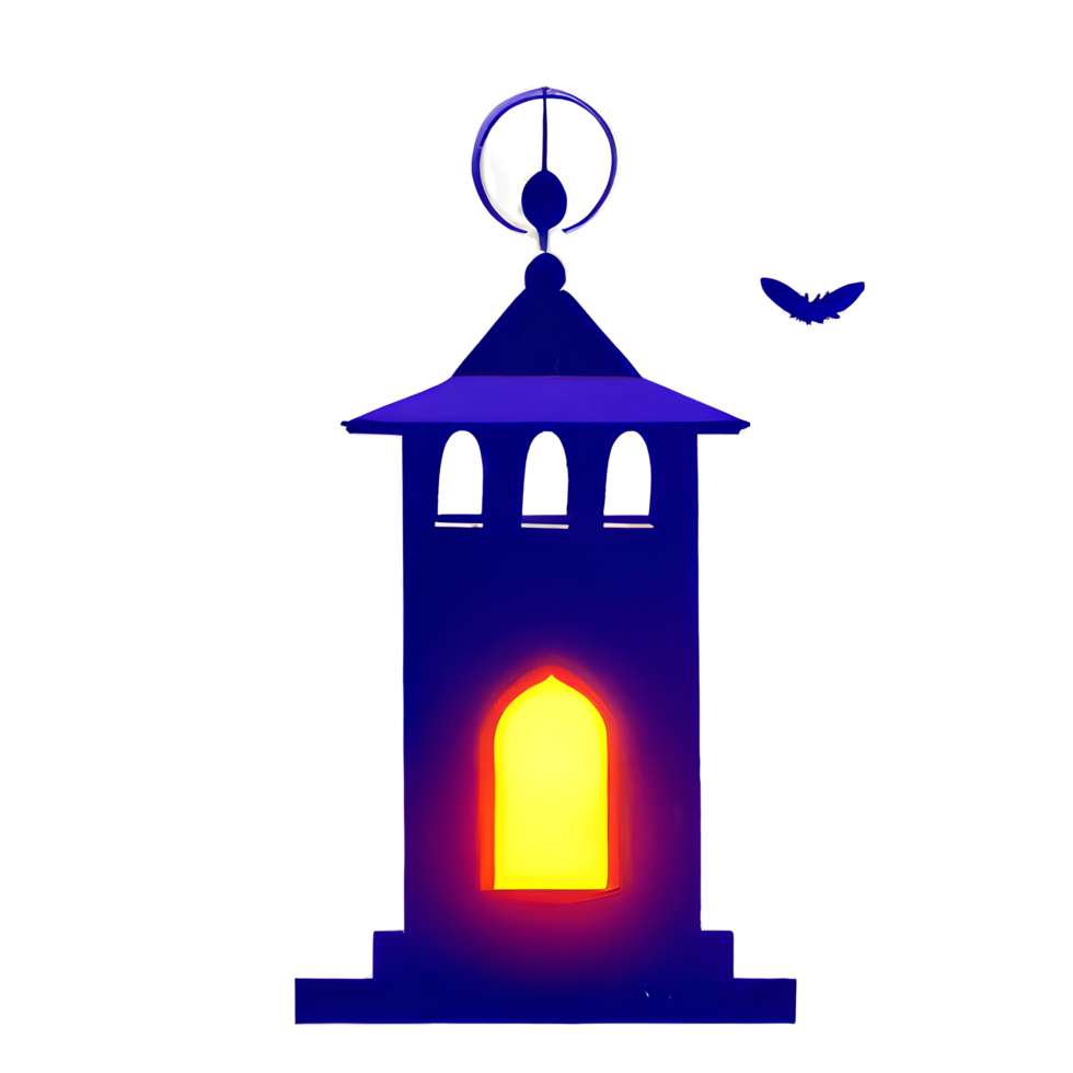 islamic lantern gradient illustration png