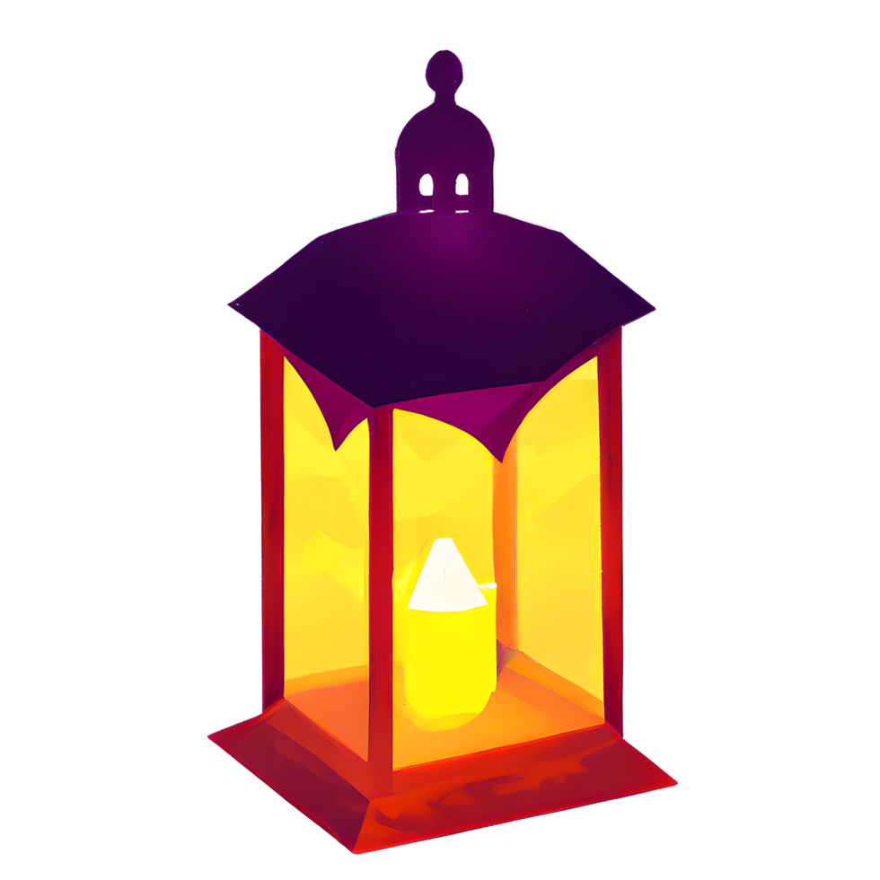 islamic lantern gradient illustration png