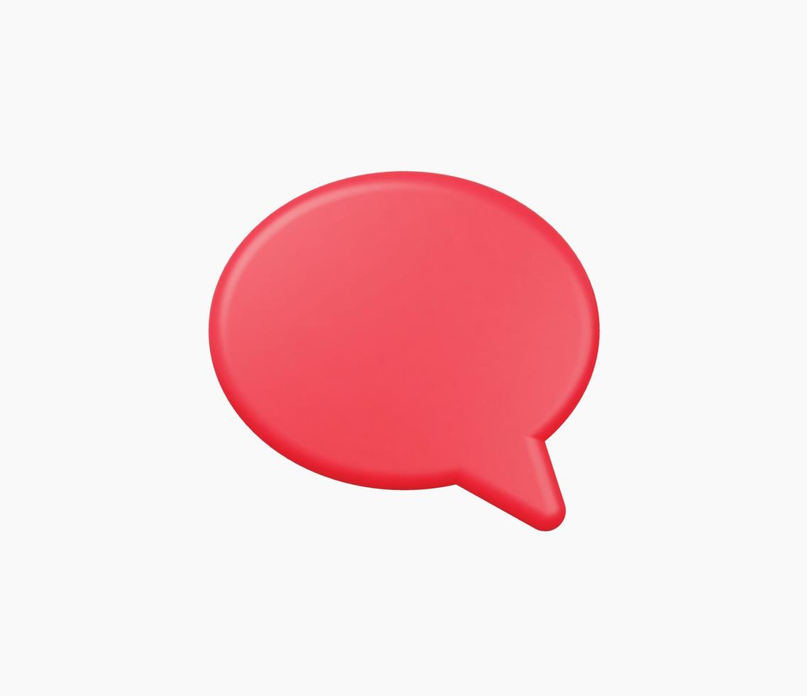 3d Realistic Chat or online message vector illustration