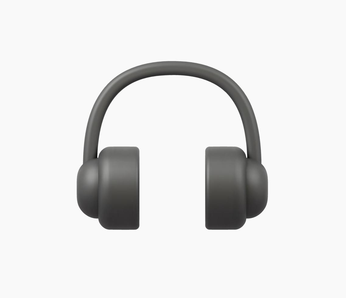 3d Realistic Headphone Icon vector Illustration