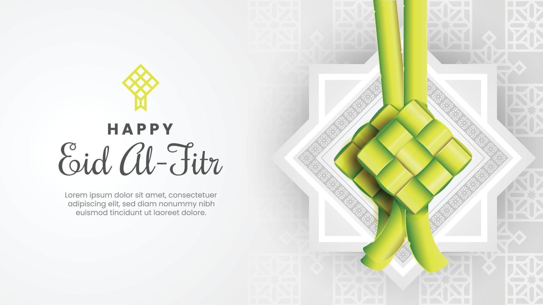 Ketupats on Eid Al-Fitr Celebration Background vector
