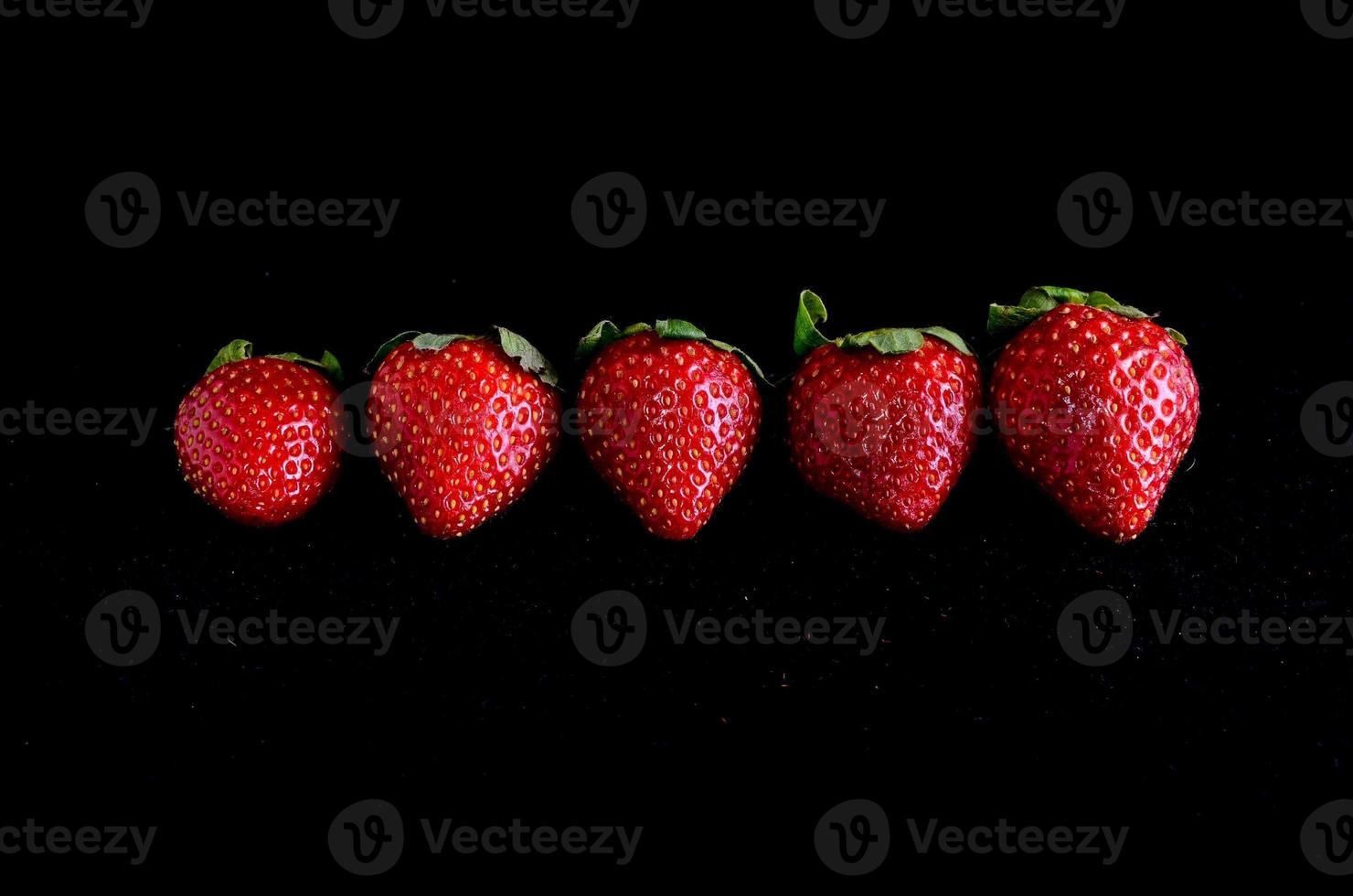 Background with strawberries photo