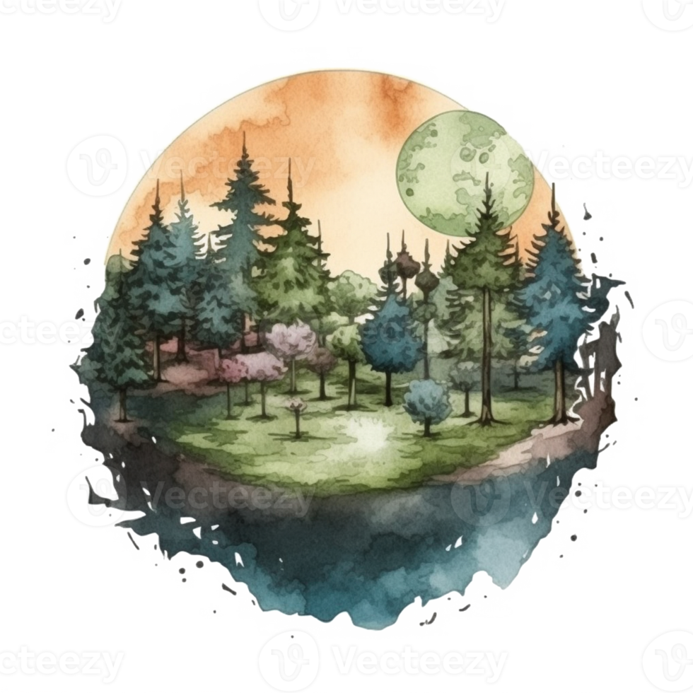 watercolor painting about Earth Day png