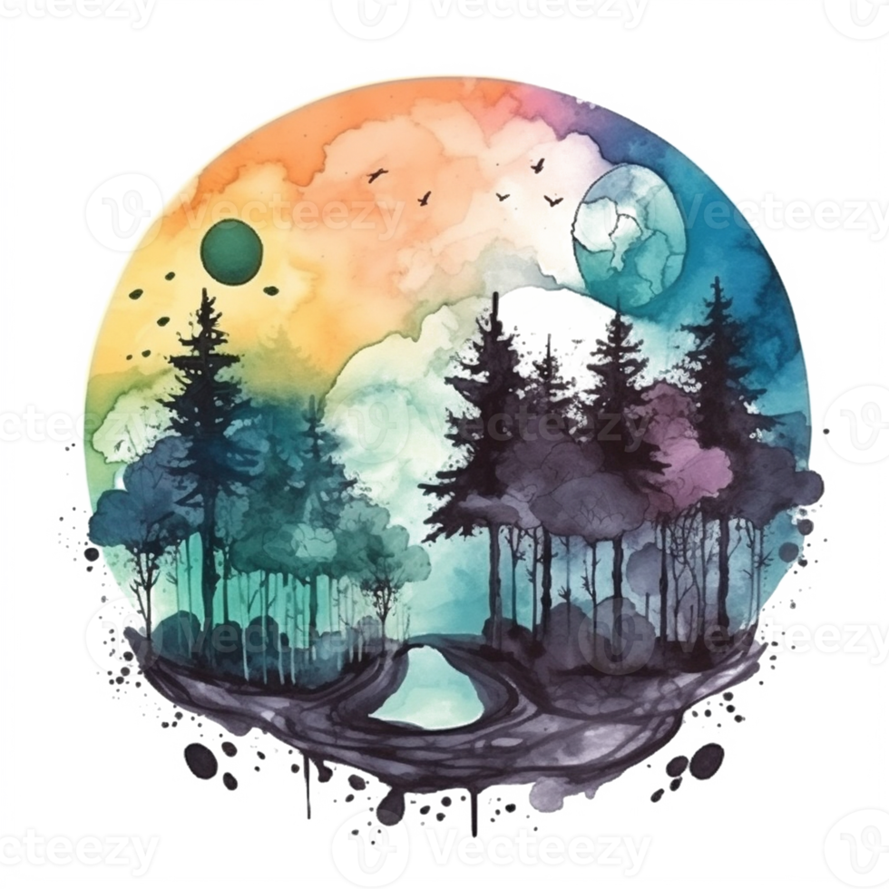 watercolor painting about Earth Day png