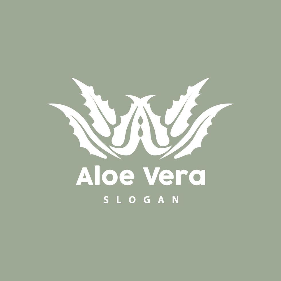 áloe vera logo, herbario planta vector, ilustración símbolo icono sencillo diseño vector