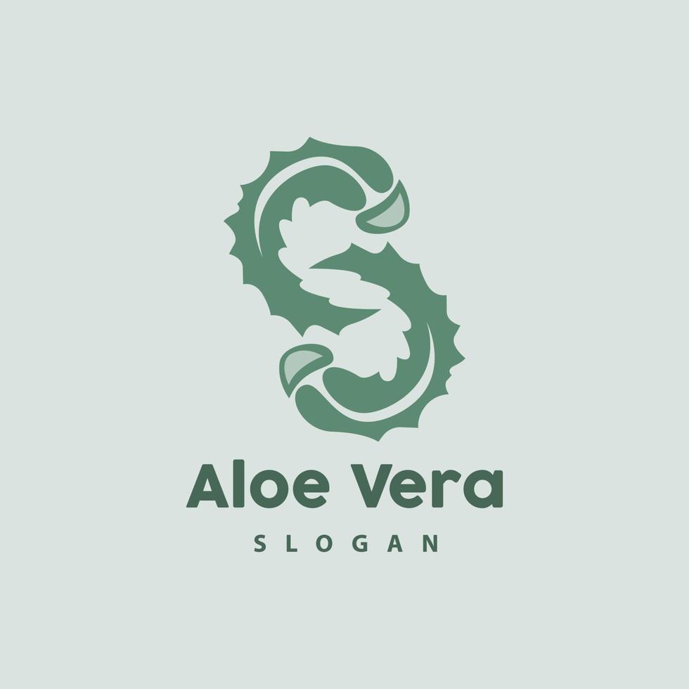 áloe vera logo, herbario planta vector, ilustración símbolo icono sencillo diseño vector