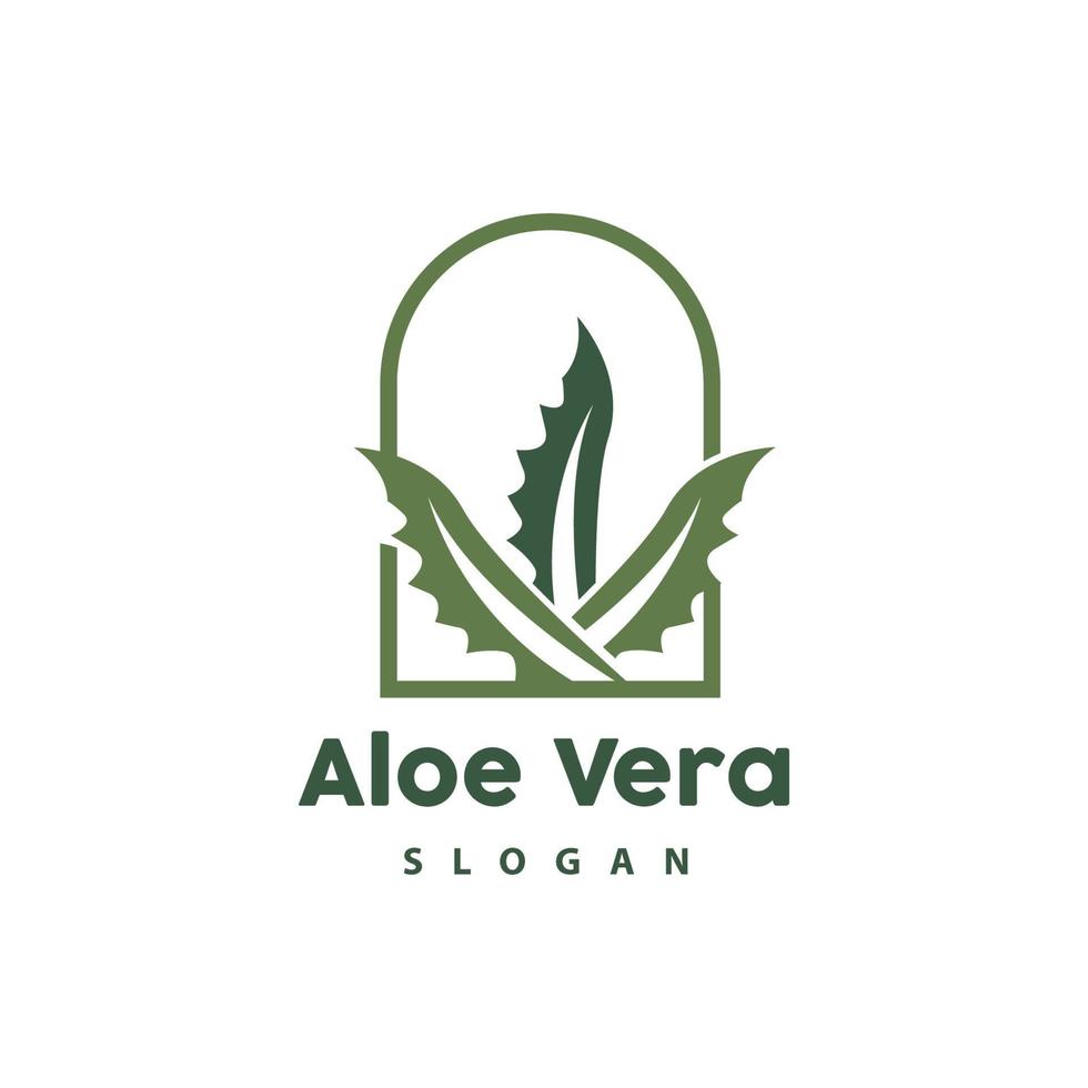 Aloe Vera Logo, Herbal Plant Vector, Illustration Symbol Icon Simple Design vector