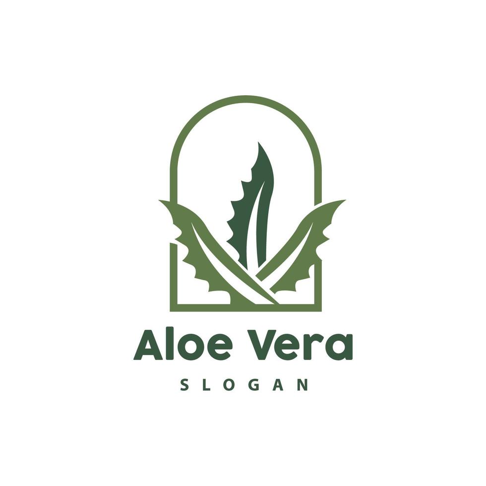 áloe vera logo, herbario planta vector, ilustración símbolo icono sencillo diseño vector