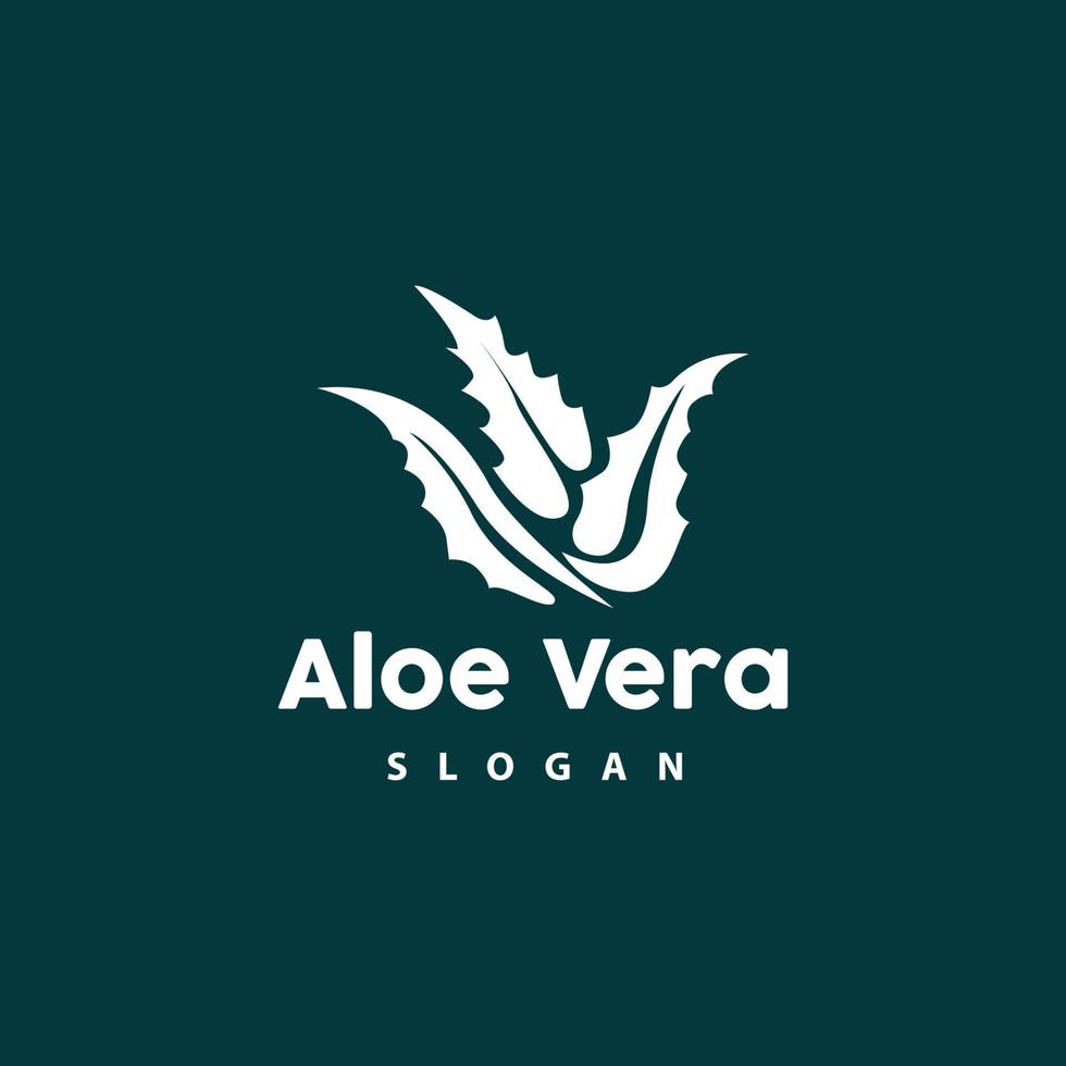 áloe vera logo, herbario planta vector, ilustración símbolo icono sencillo diseño vector