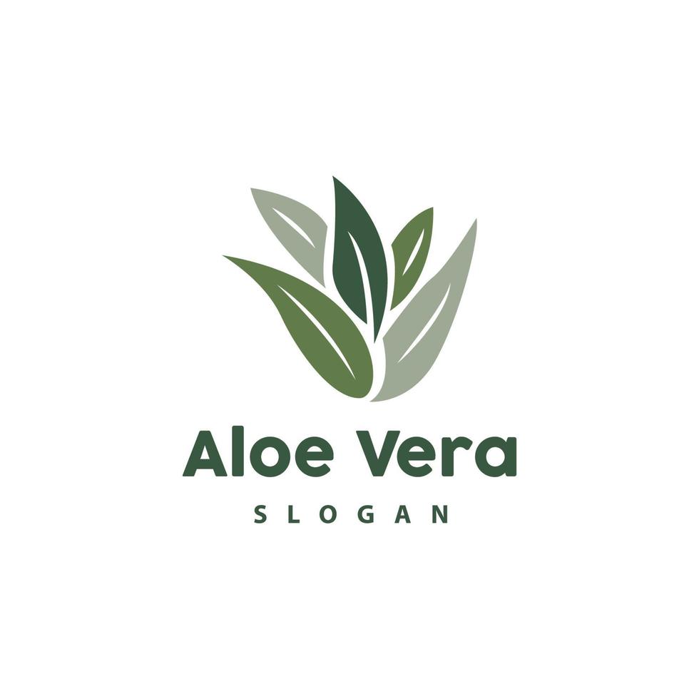 áloe vera logo, herbario planta vector, ilustración símbolo icono sencillo diseño vector