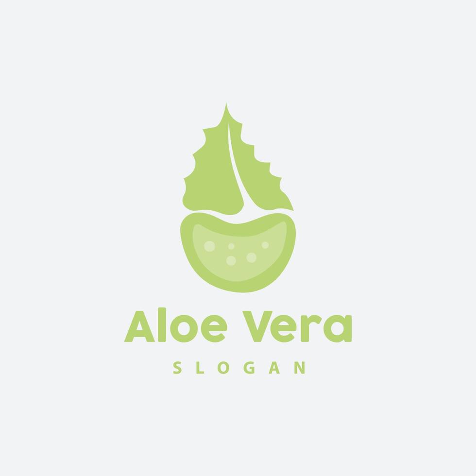 áloe vera logo, herbario planta vector, ilustración símbolo icono sencillo diseño vector