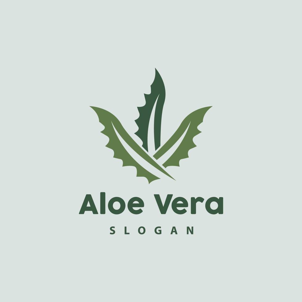 Aloe Vera Logo, Herbal Plant Vector, Illustration Symbol Icon Simple Design vector