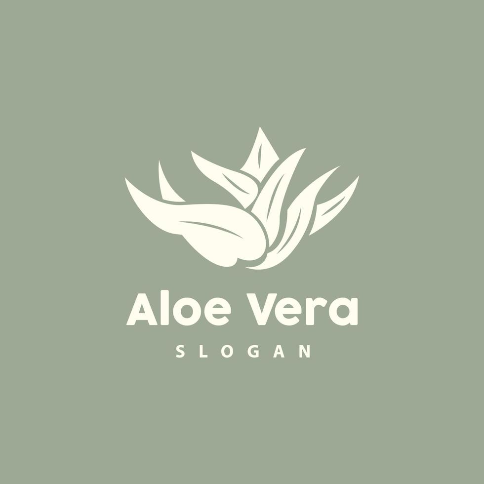 áloe vera logo, herbario planta vector, ilustración símbolo icono sencillo diseño vector