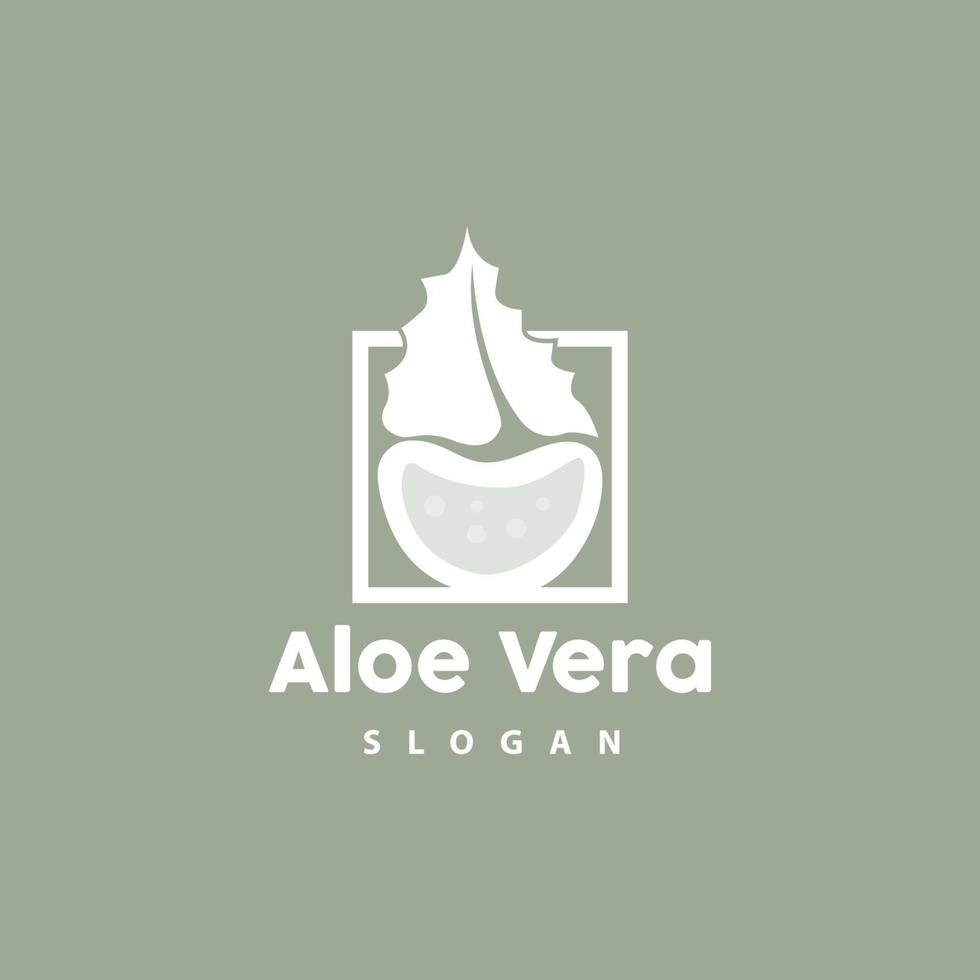 áloe vera logo, herbario planta vector, ilustración símbolo icono sencillo diseño vector