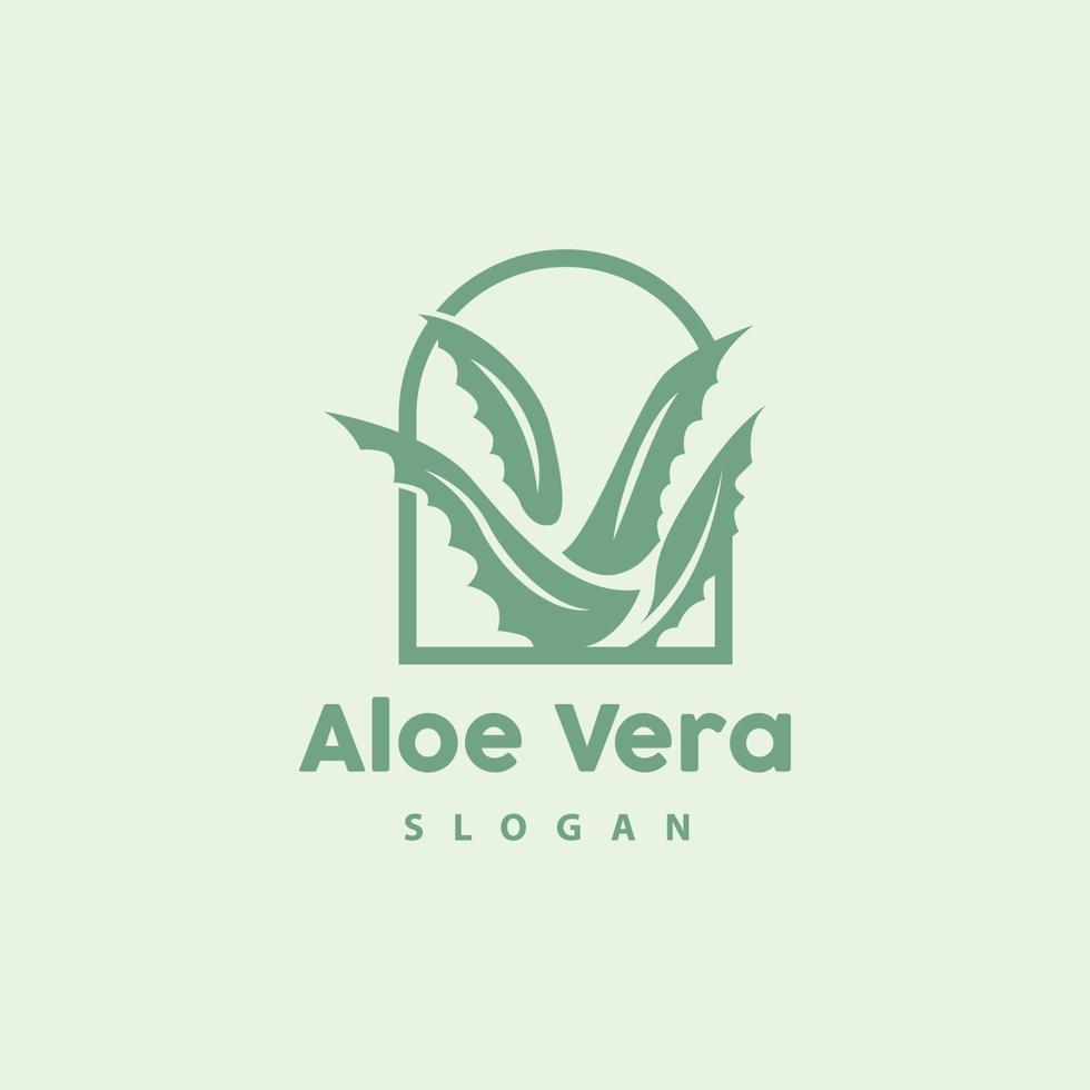 áloe vera logo, herbario planta vector, ilustración símbolo icono sencillo diseño vector