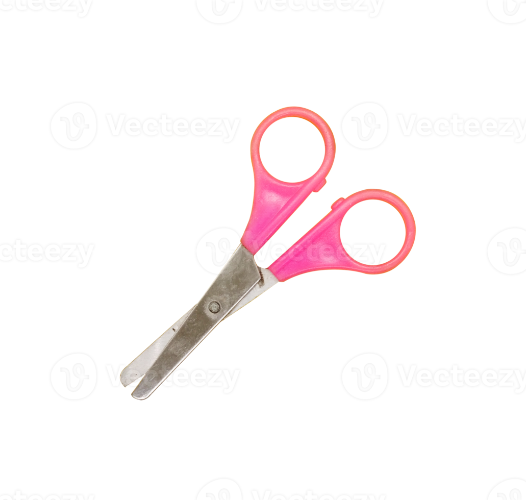 Pink scissors isolated.  Clipping path included for easy extraction. png