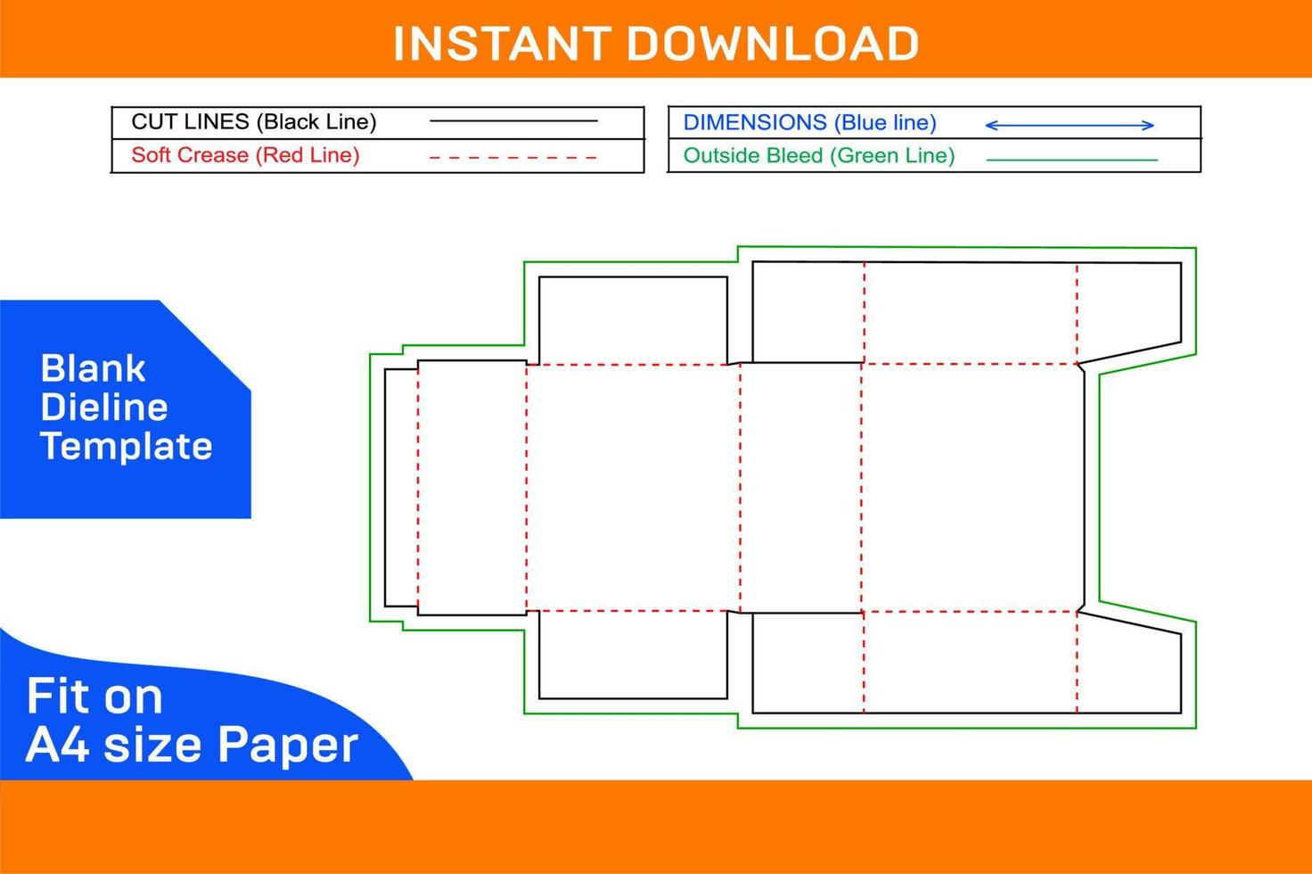 shipping cardboard cartoon box die cut template and 3d box design Blank dieline template vector