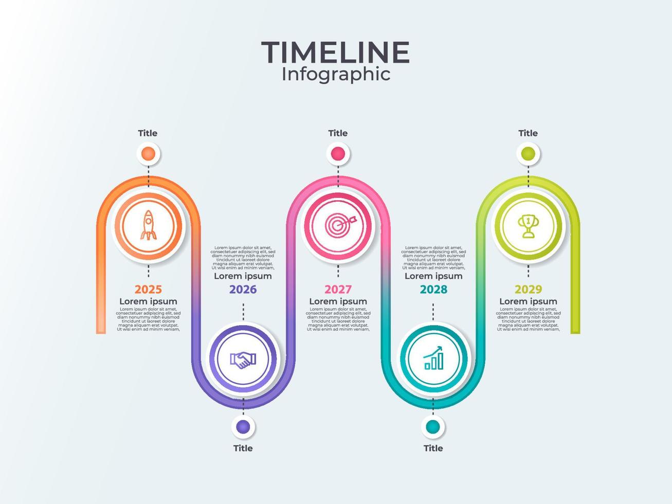 Colorful Timeline Infographic Template vector