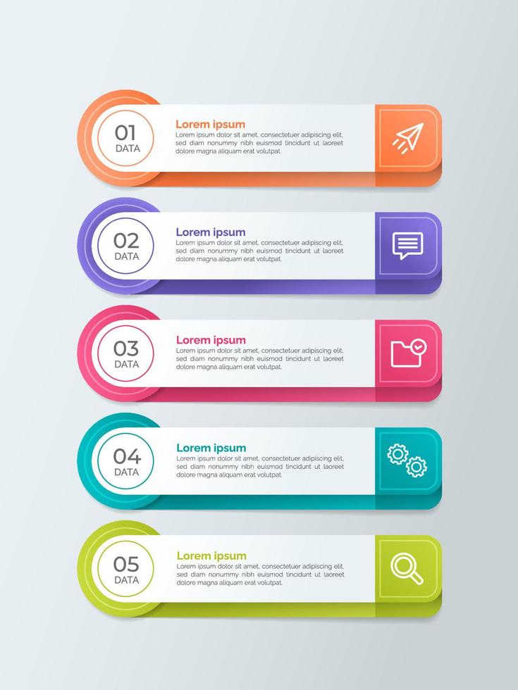 List Labels Set for Corporate Infographic vector