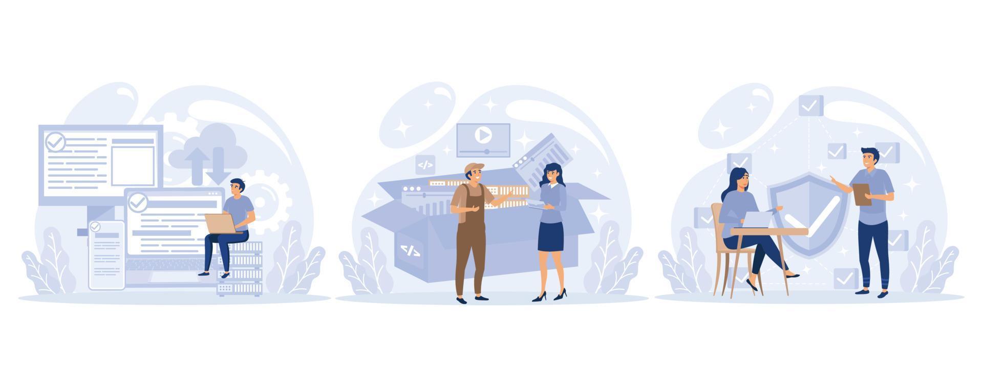 Application service concept, SaaS technology, packaged software