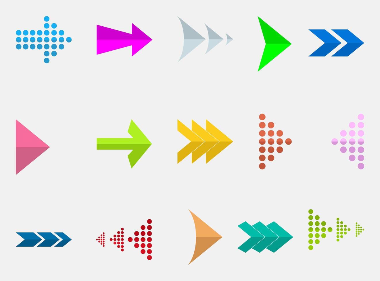 arrow icons collection set vector