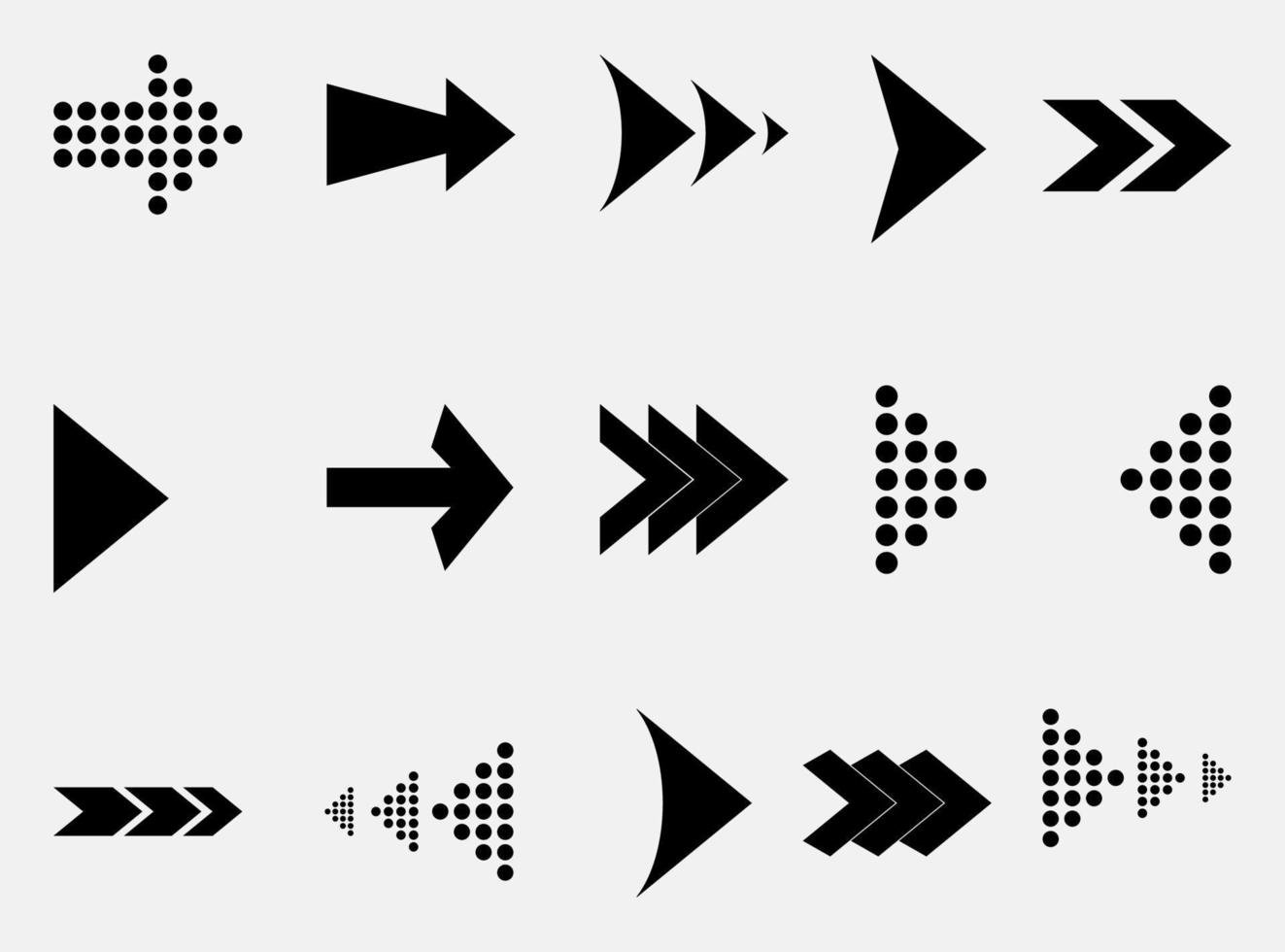 arrow icons collection set vector