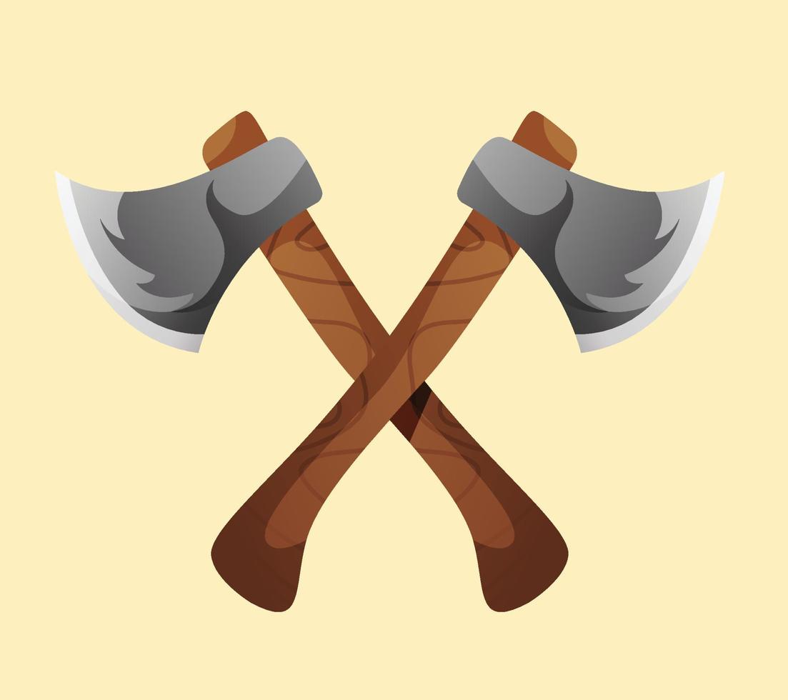 wood axe for woodworking or lumberjack vector illustration