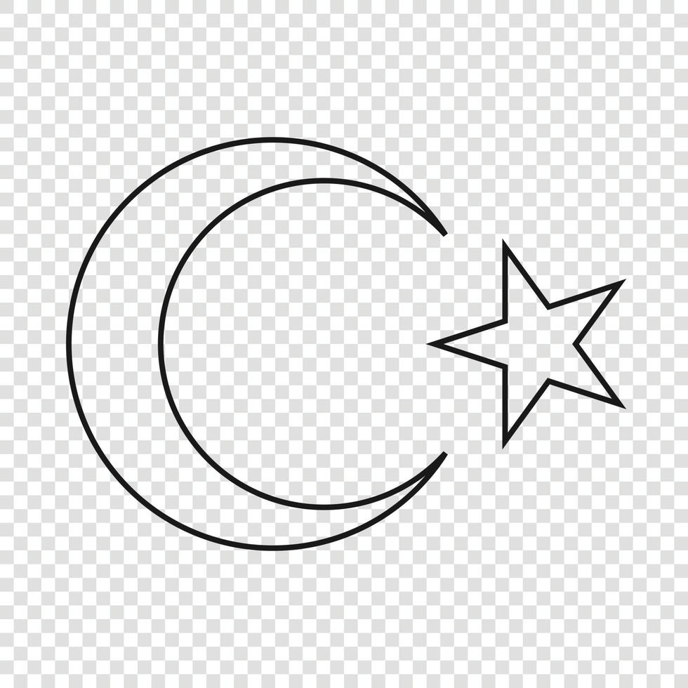 Thin line emblem of Turkey vector