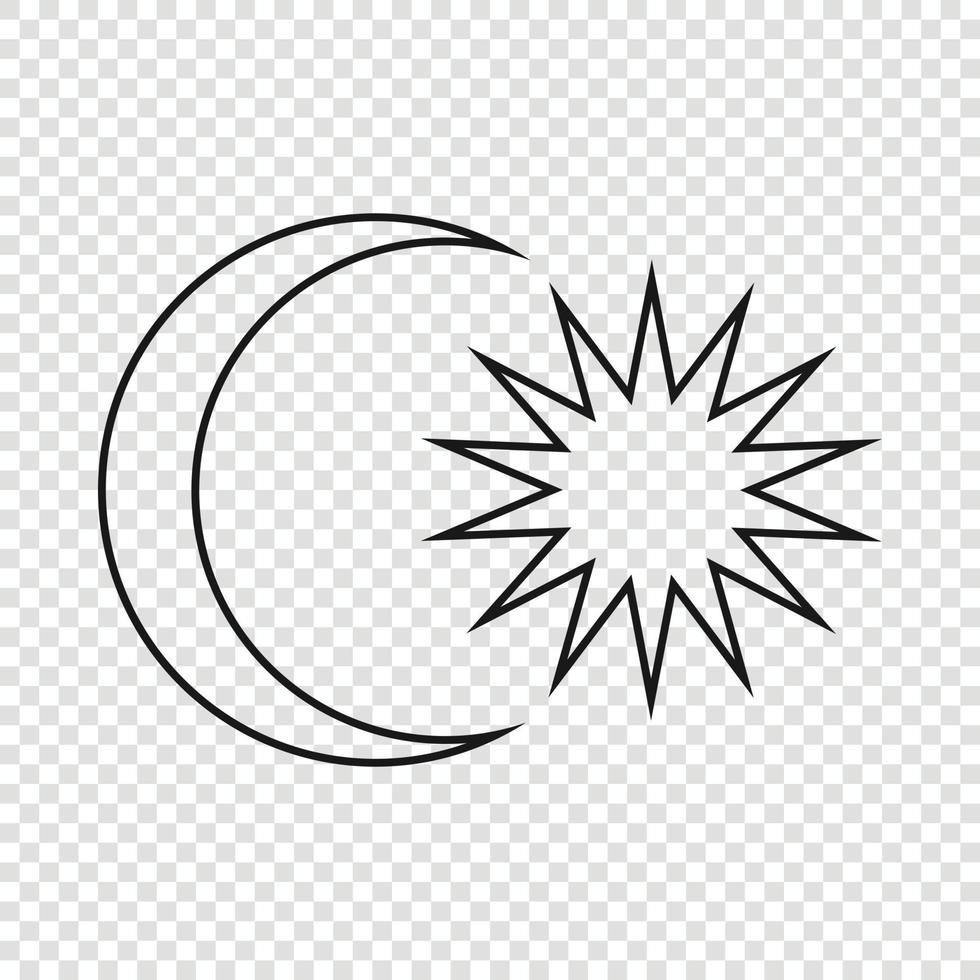 Thin line emblem of Malaysia vector