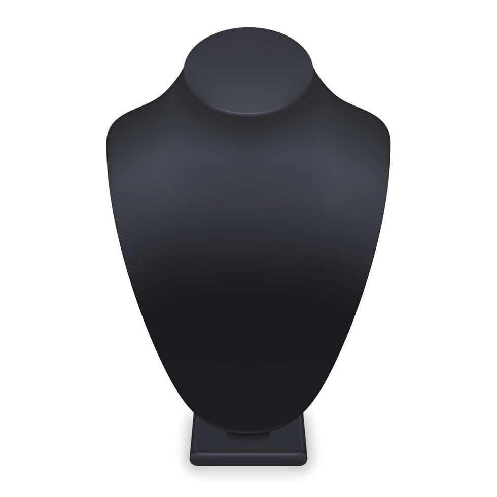 3d realistic mannequin bust stand vector