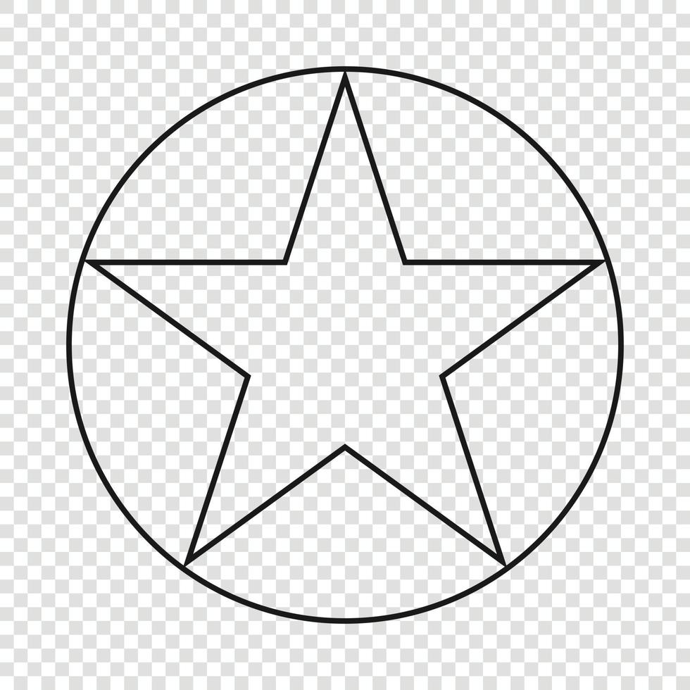 Delgado línea emblema de norte Corea vector