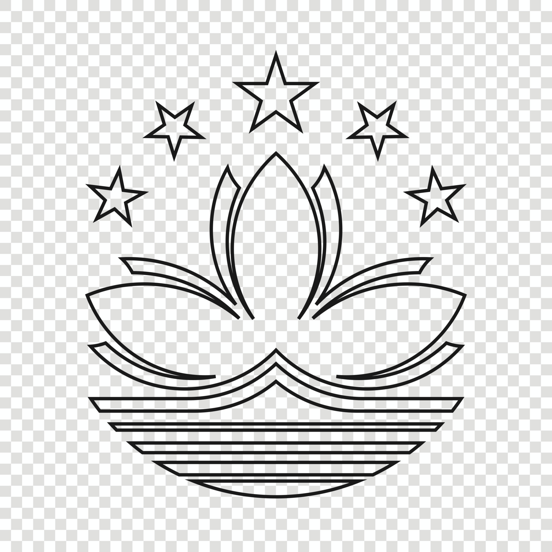 Delgado línea emblema de macao 22730085 Vector en Vecteezy