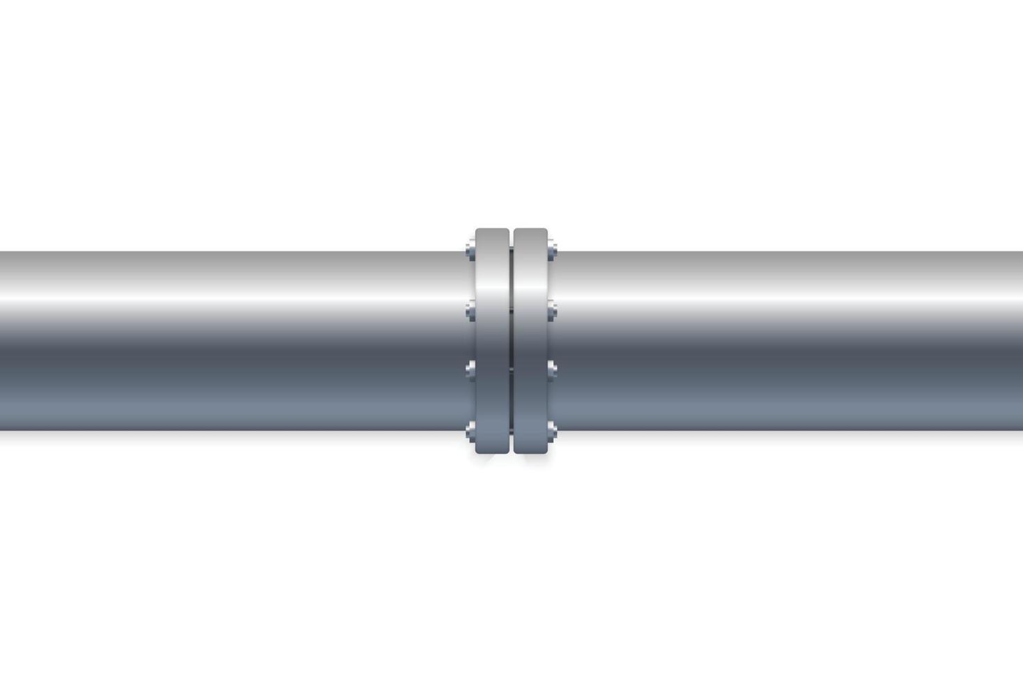 3d realista tubo con tubería sistema vector