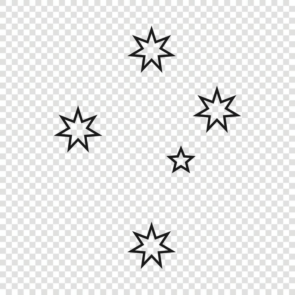 Southern Cross, Thin line emblem of Australia vector