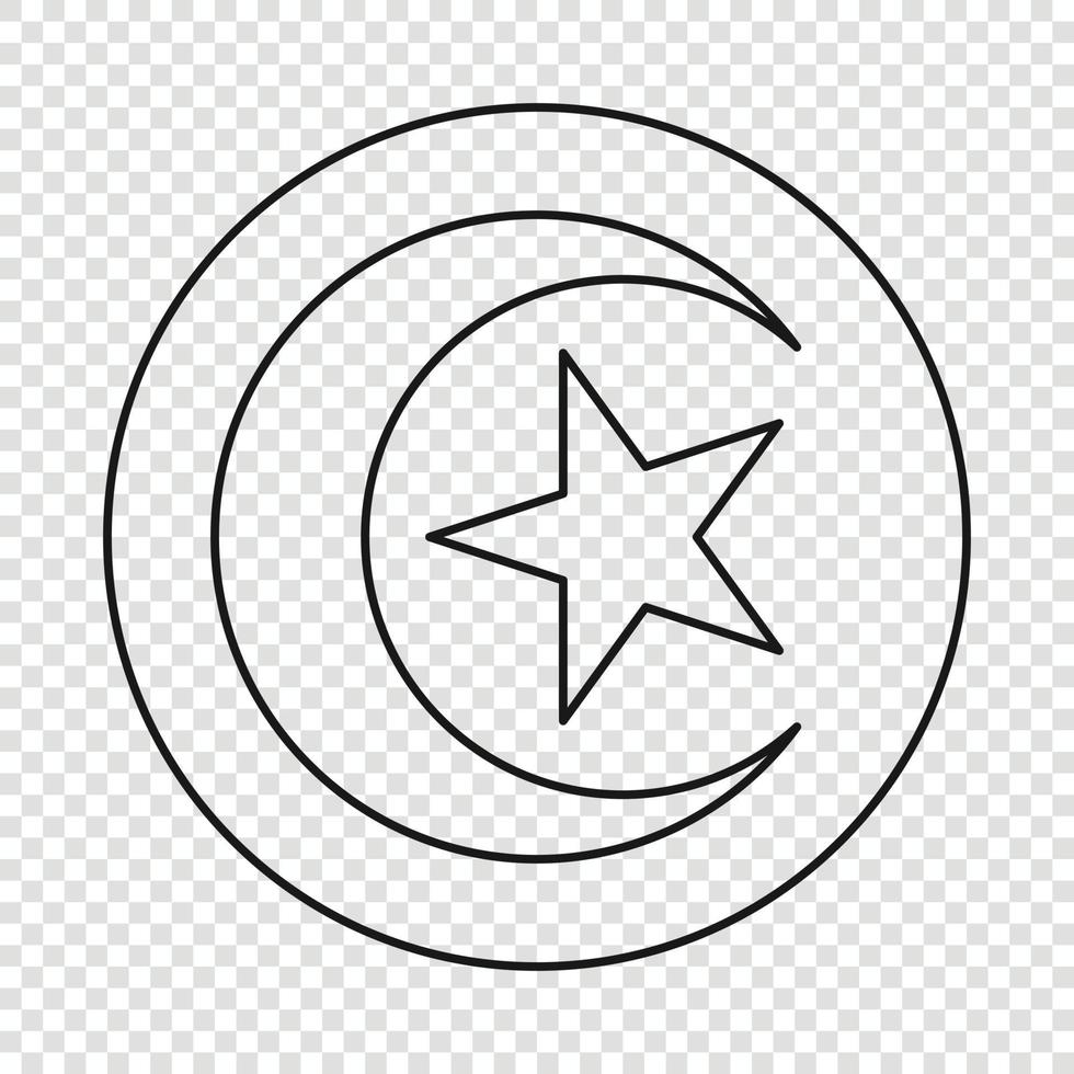 Thin line emblem of Tunisia vector