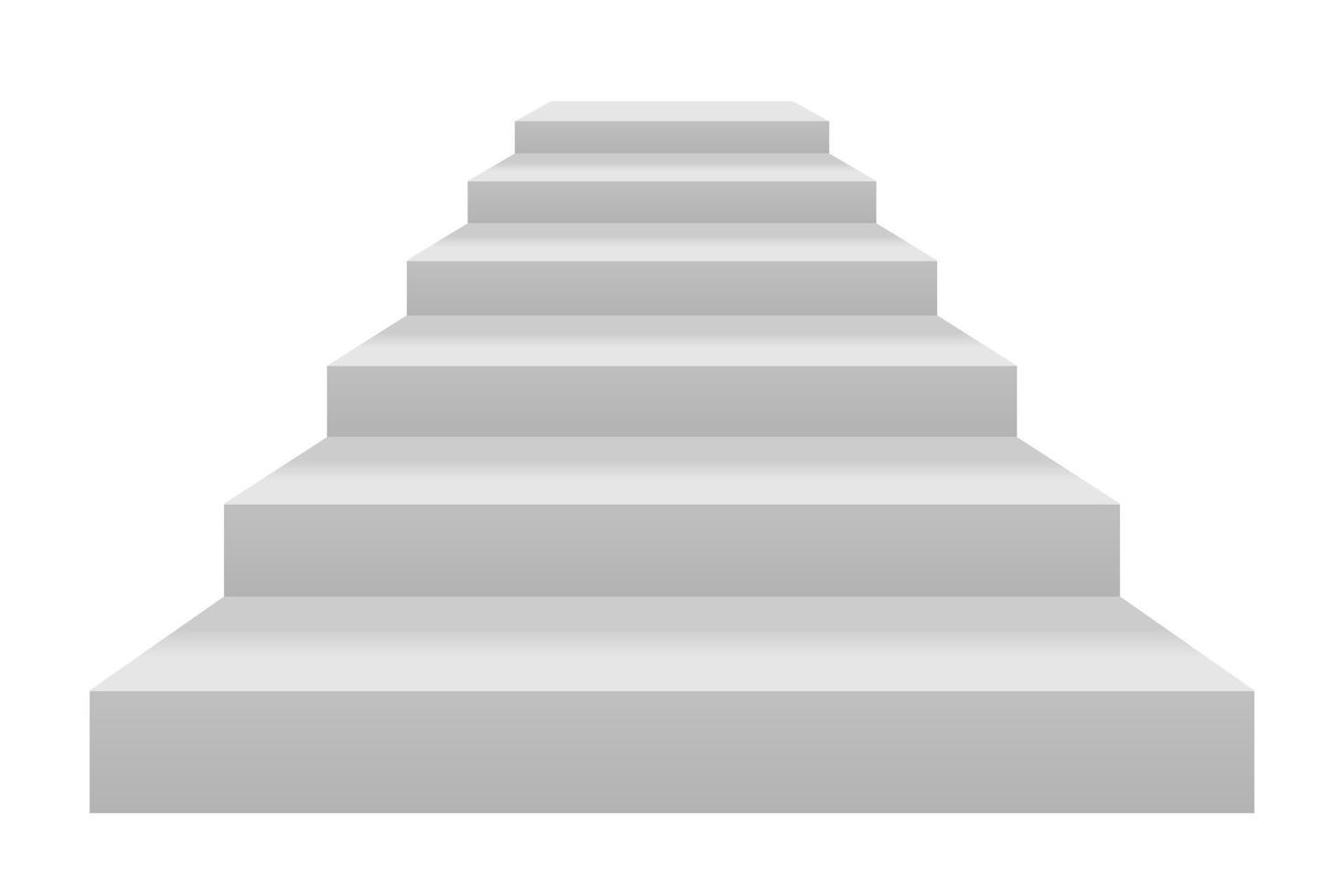 3d blank white stairs. vector