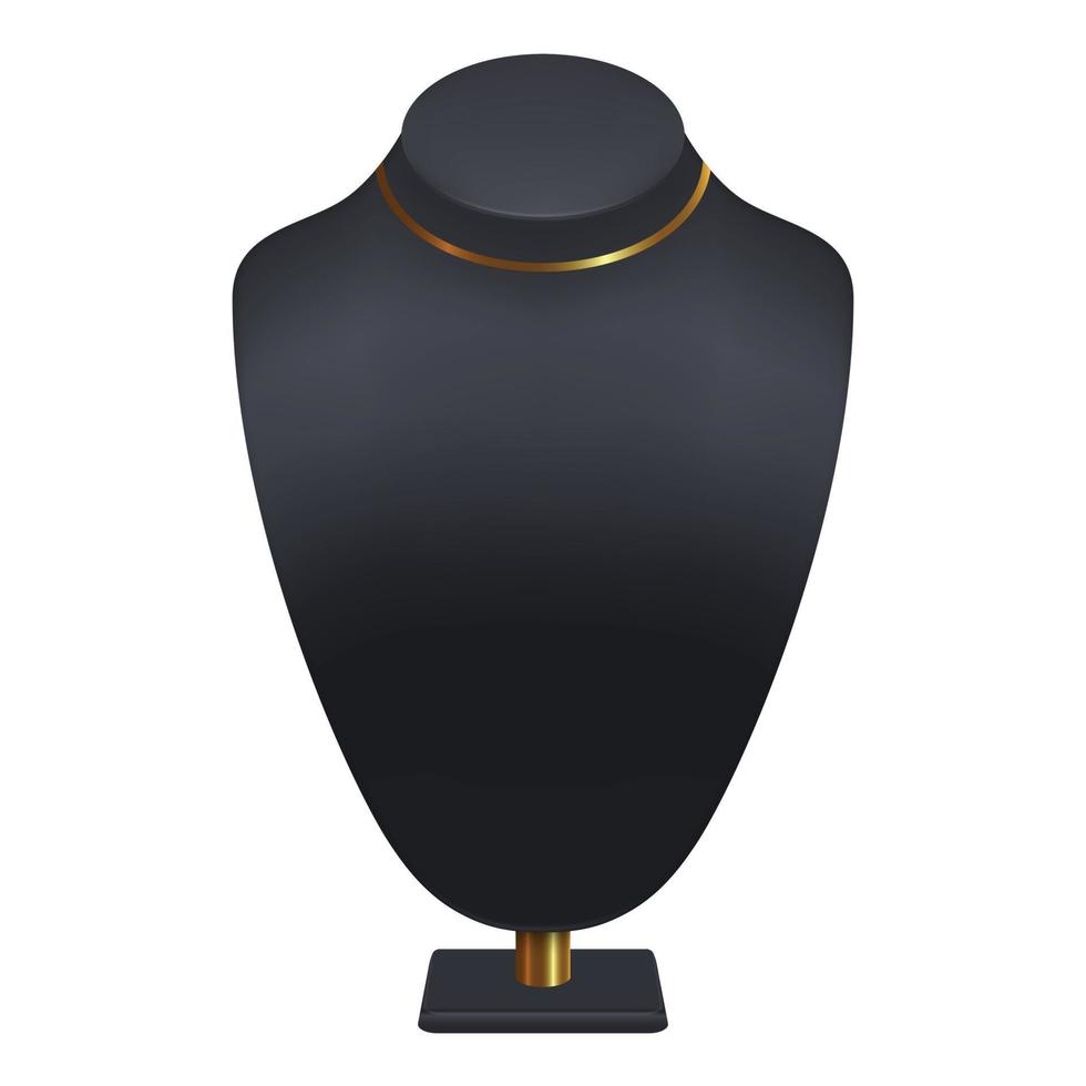 3d realistic mannequin bust stand vector