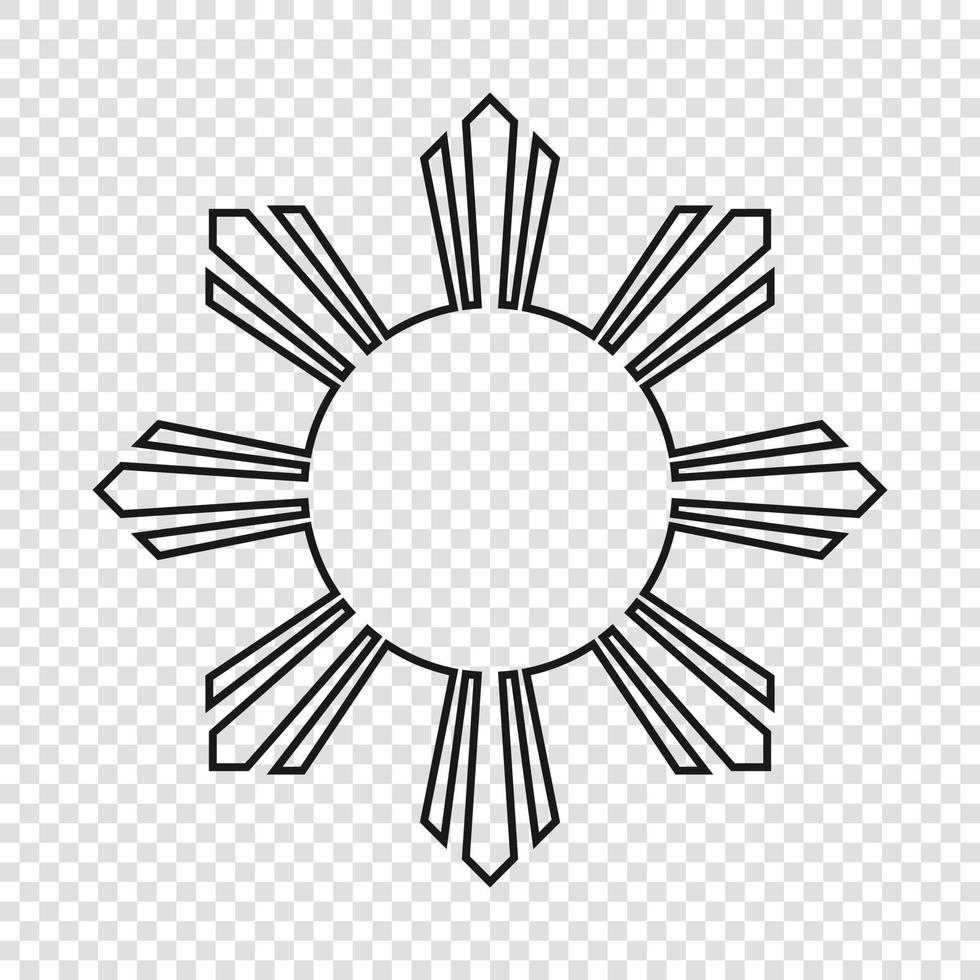 Thin line emblem of Philippines vector