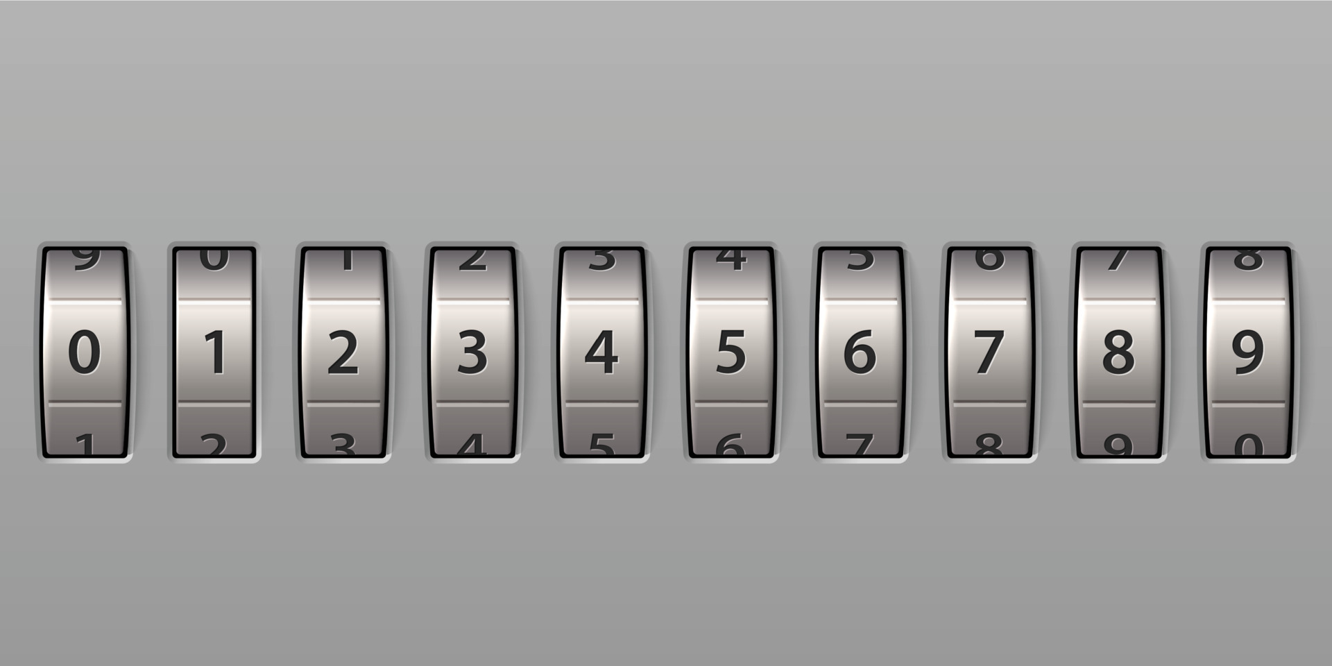 Combination lock number 22730163 vector art at vecteezy