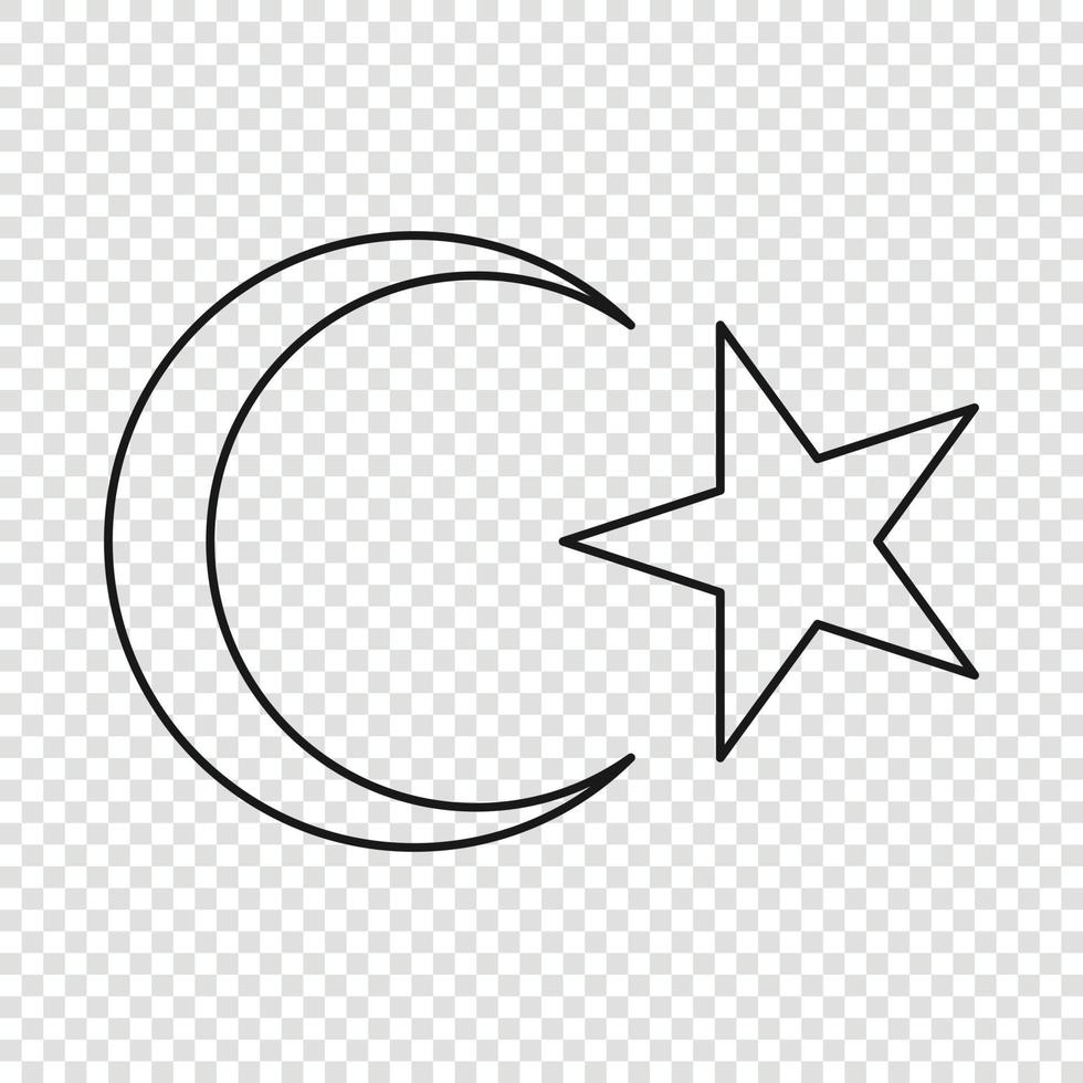 Thin line emblem of Libya vector