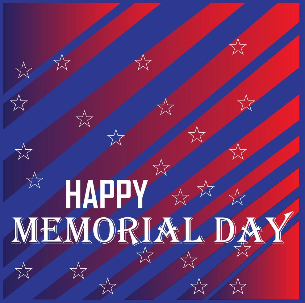 American flag background memory day star white.For design poster gradient memory day,etc. vector