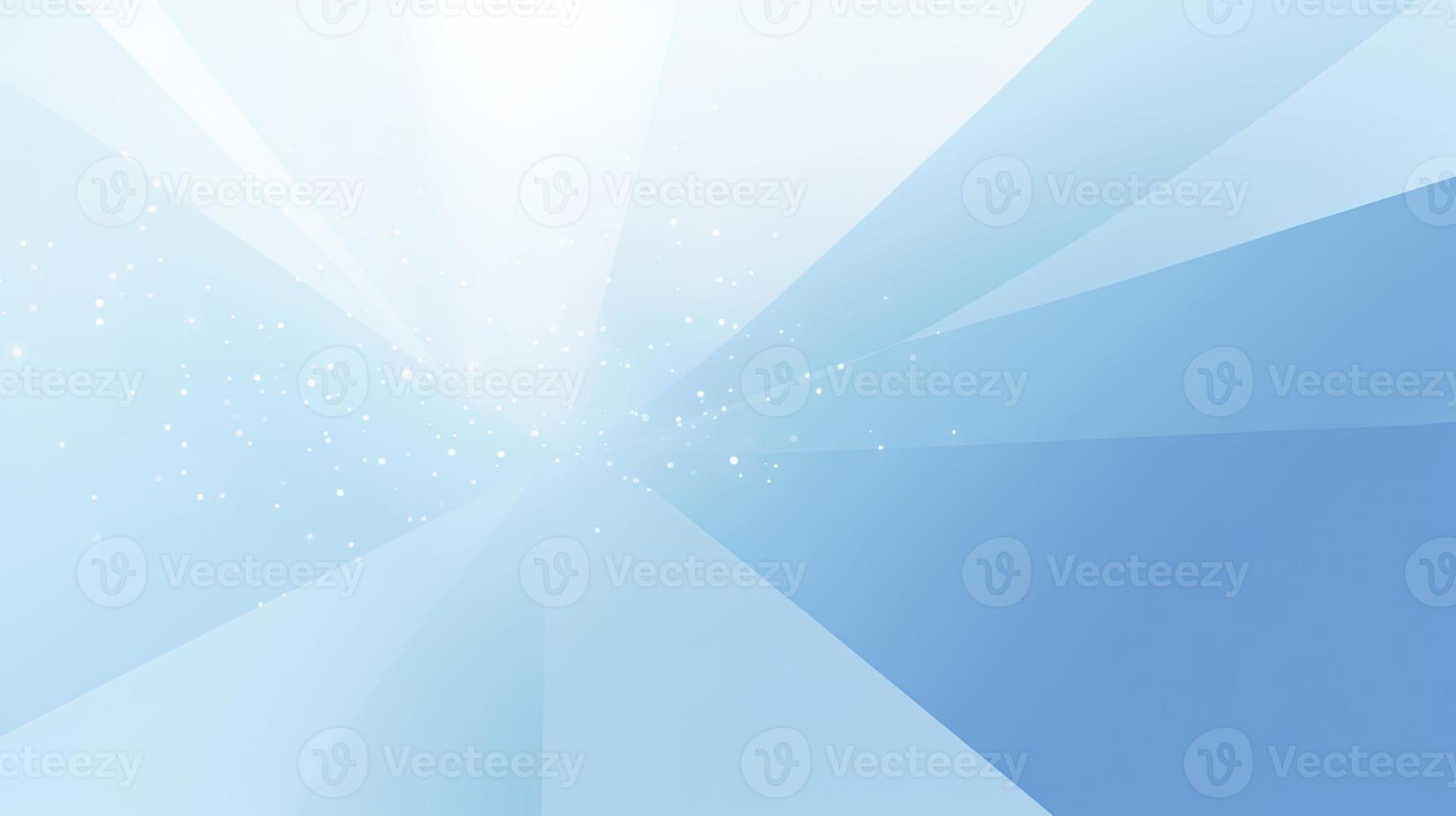 Abstract blue background with smooth lines and light effects photo