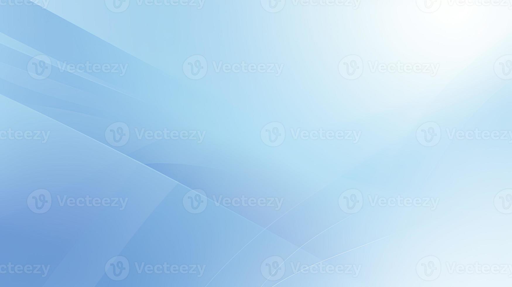 Abstract blue background with smooth lines and light effects photo