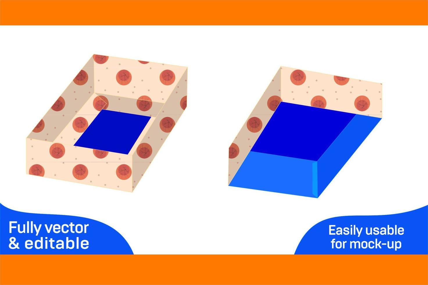 Bath bomb packaging box or bath bomb gift box dieline template and 3D render file 3D box vector