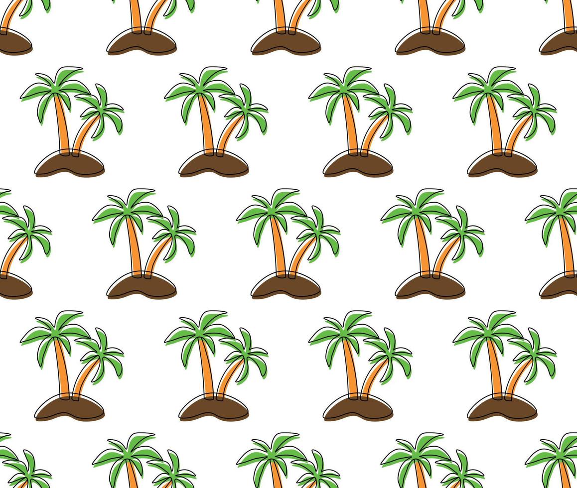 Pattern of palm trees vector