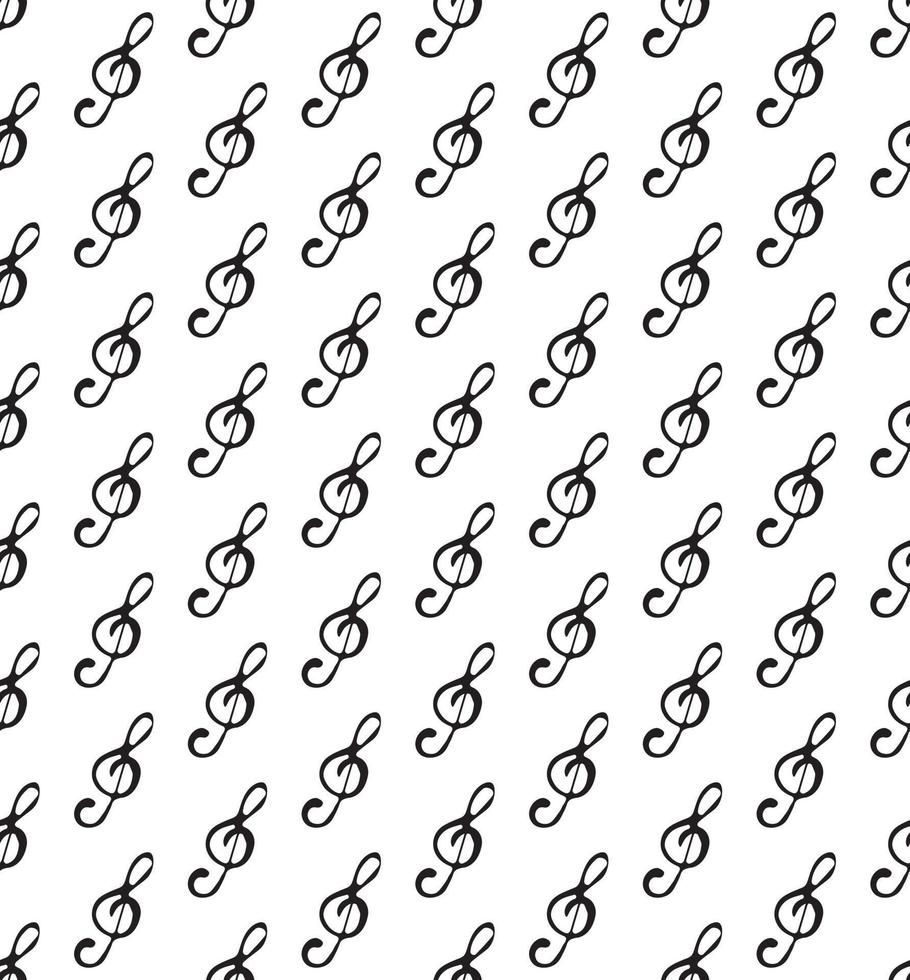 Treble clef pattern vector