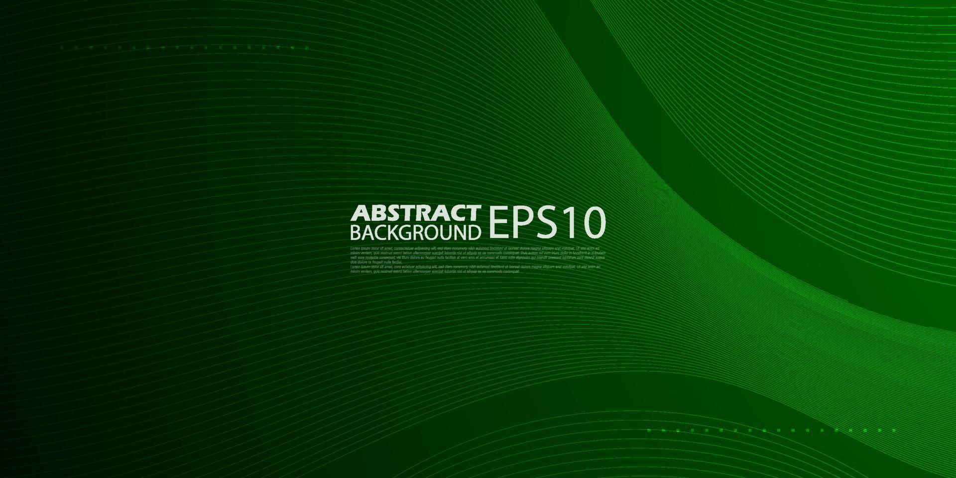 Modern Abstract Dark Green With Wavy Lines Background with Green Color Luxury Design. Eps10 Vector Template