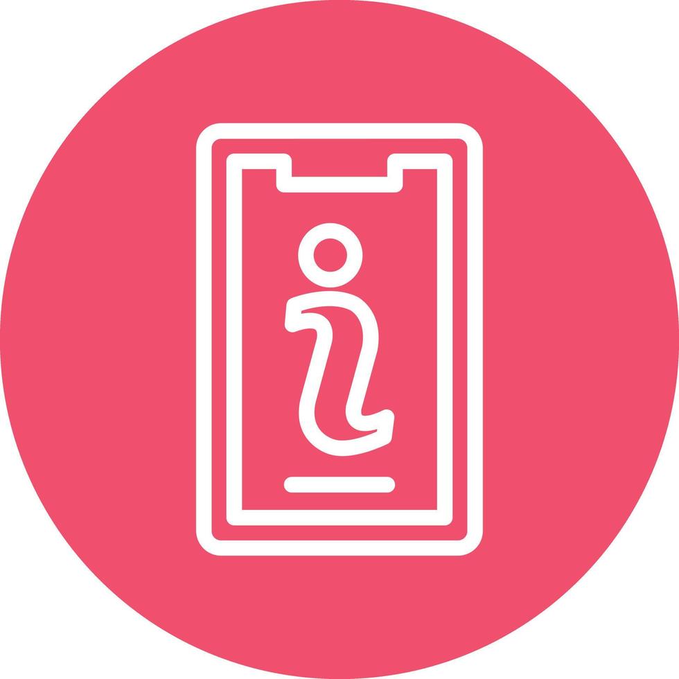 Mobile Info Vector Icon Design