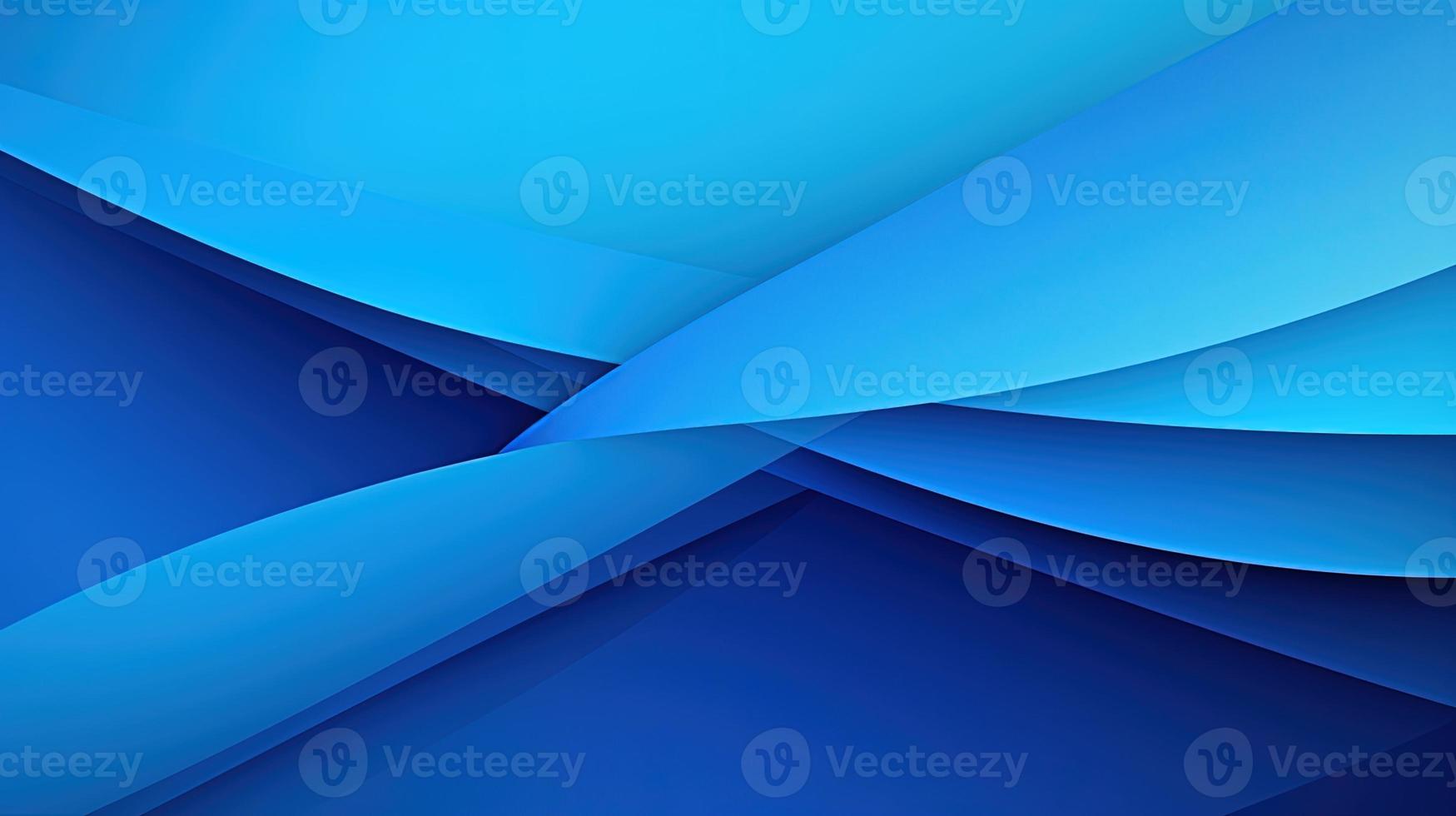 abstract blue background with smooth lines and waves, 3d illustration photo